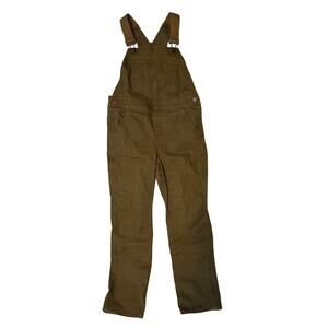 REI Co-op Kids Utility Overalls Bibs Olive Green Canvas Size L 14-16